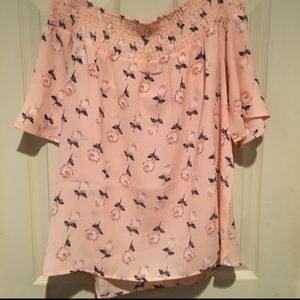 Staccoto Off the Shoulder Floral Blouse